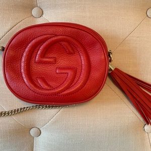 Gucci Soho Round Disco Bag in Red - Rare find!!